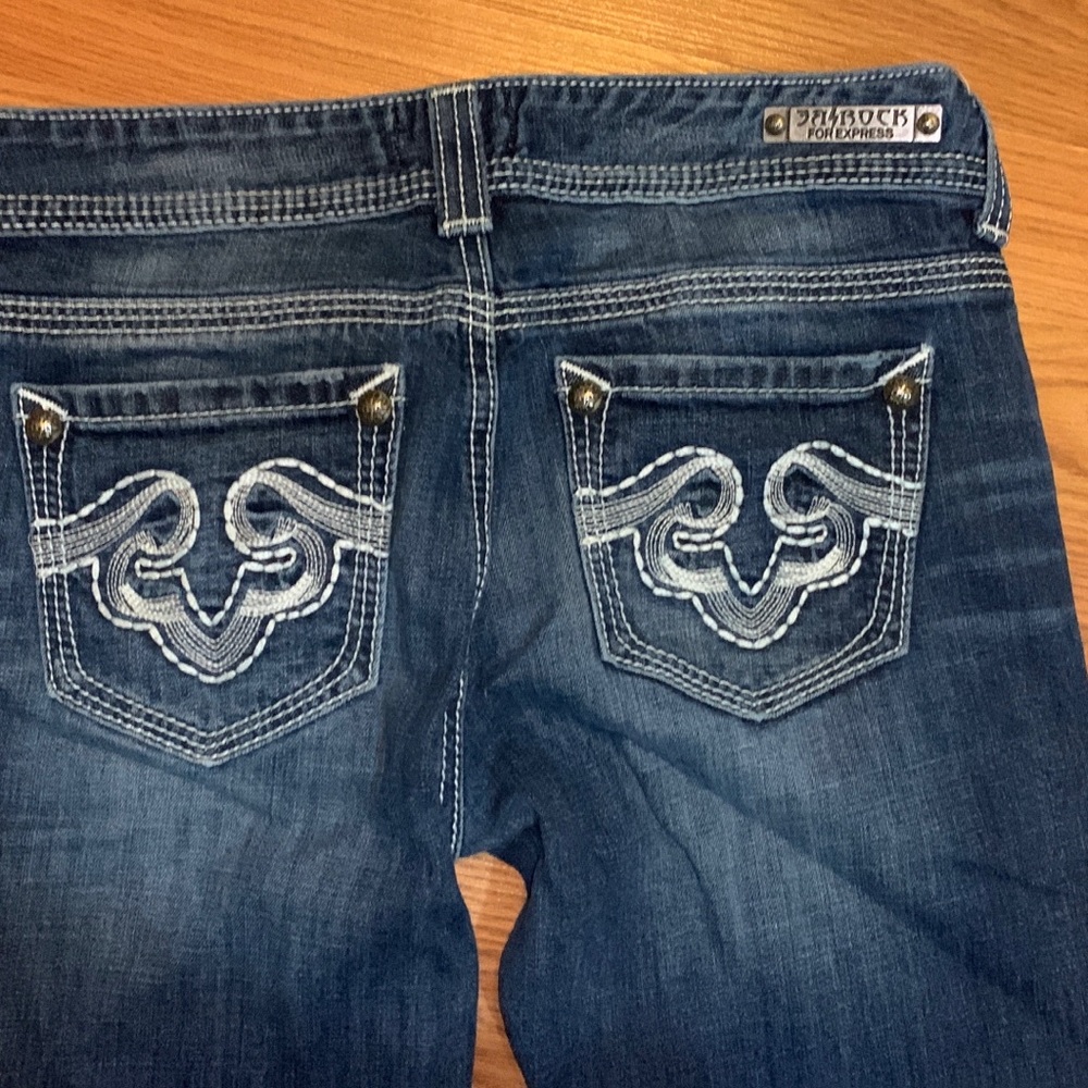 Women's Express Rerock Blue Jeans - Picture 2 of 6